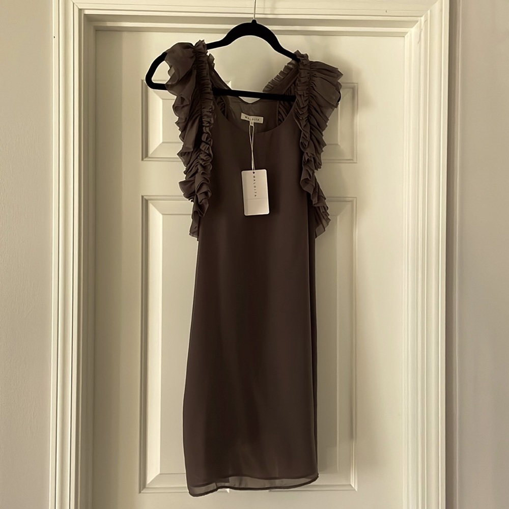 Ruffled Racer-back Dress